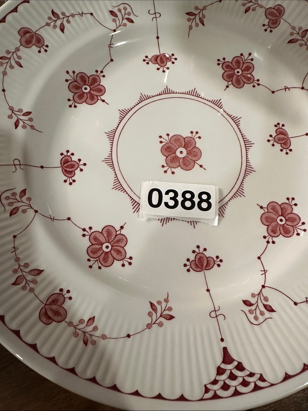 Johnson Bros Pink Denmark Dinner Plates Set of 2 England Floral Fluted 10 Inch - Picture 6 of 6